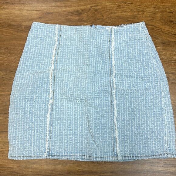 Le Lis Dresses & Skirts - Lelis Tweed Sky Blue Mini Pencil Skirt Sz XS